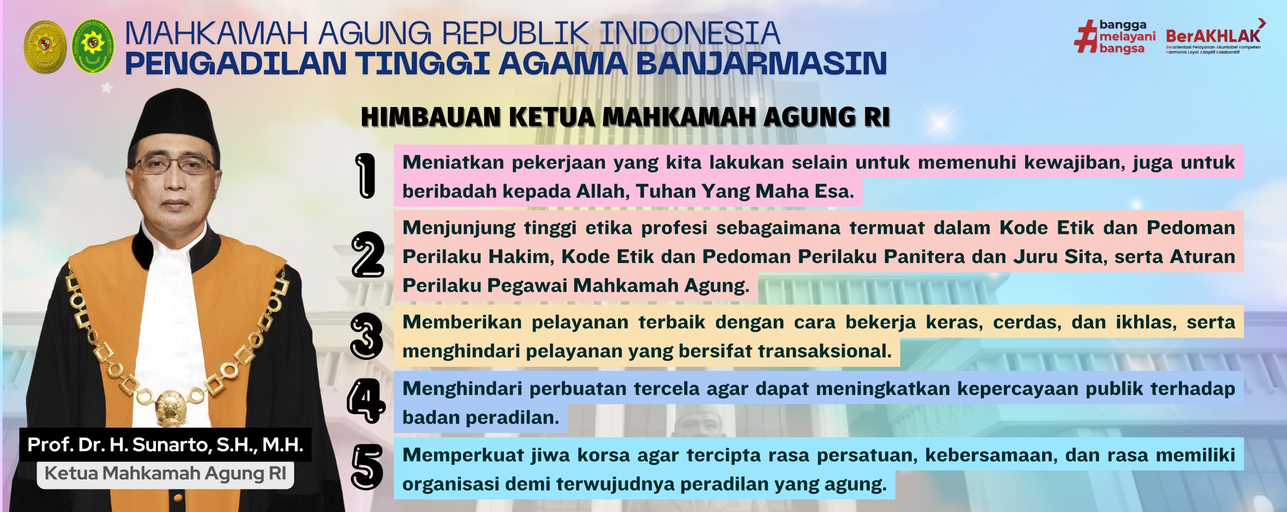 Himbauan Ketua Mahkamah Agung RI